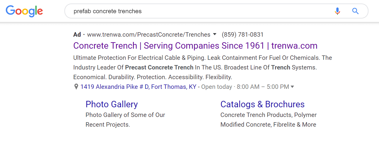 Google Search Campaign Example
