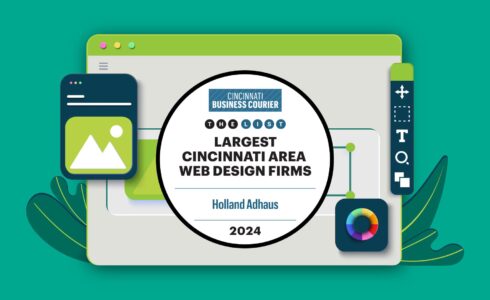 A graphic that shows that Holland in one of the largest Cincinnati area web design firms