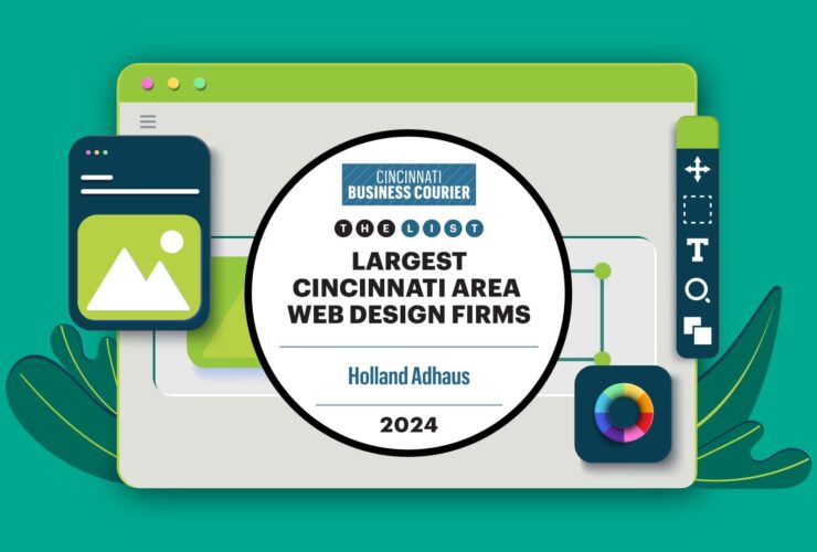 A graphic that shows that Holland in one of the largest Cincinnati area web design firms